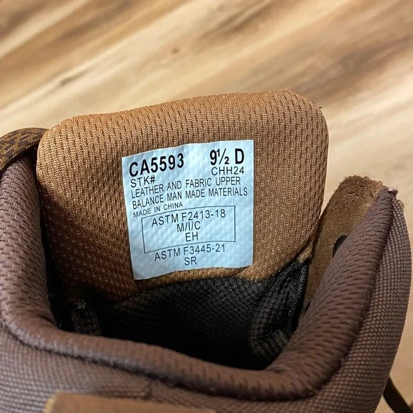 Carolina Waterproof Moc Toe Work Boots Brown Leather EH SR Mens 9.5D CA5593 - Picture 3 of 11